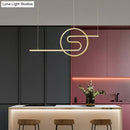 GobekUsa Minimalist Metal LED Hanging Light for Dining Room and Kitchen Island