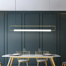 GobekUsa Minimalist Metal LED Pendant Light for Dining Room Island Ceiling