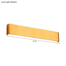 GobekUsa Minimalist Metal LED Rectangle Wall Light in Black/Silver, Warm/White Lighting - 6"/10" Dia. - Living Room Wall Washer Lamp
