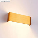 GobekUsa Minimalist Metal LED Rectangle Wall Light in Black/Silver, Warm/White Lighting - 6"/10" Dia. - Living Room Wall Washer Lamp