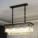 GobekUsa Minimalist Prismatic Crystal Restaurant Pendant Light - Rectangular Island