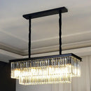 GobekUsa Minimalist Prismatic Crystal Restaurant Pendant Light - Rectangular Island
