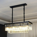 GobekUsa Minimalist Prismatic Crystal Restaurant Pendant Light - Rectangular Island