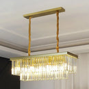 GobekUsa Minimalist Prismatic Crystal Restaurant Pendant Light - Rectangular Island