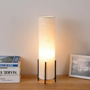 GobekUsa Minimalist Tubular Fabric Nightstand Light - Beige, 1-Light Reading Lamp