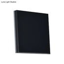 GobekUsa Minimalist Ultra-Thin Wall Washer Light with Square Metal Shade - LED Living Room Sconce Lighting in Black – Warm/White Light