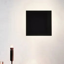 GobekUsa Minimalist Ultra-Thin Wall Washer Light with Square Metal Shade - LED Living Room Sconce Lighting in Black – Warm/White Light