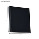 GobekUsa Minimalist Ultra-Thin Wall Washer Light with Square Metal Shade - LED Living Room Sconce Lighting in Black – Warm/White Light