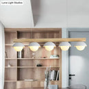 GobekUsa Minimalist Wood Island Pendant - Grey Dome-Shaped Hanging Light