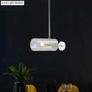 GobekUsa Minimalistic Brass Pendant Light with Translucent Glass Shade for Dining Table