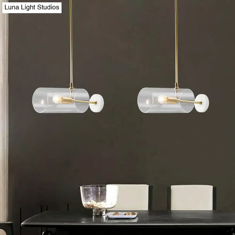 GobekUsa Minimalistic Brass Pendant Light with Translucent Glass Shade for Dining Table, photo 7 of 7