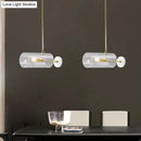 GobekUsa Minimalistic Brass Pendant Light with Translucent Glass Shade for Dining Table