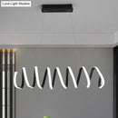 GobekUsa Minimalistic Metal LED Island Light Fixture in Black for Dining Room Ceilings
