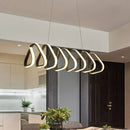 GobekUsa Minimalistic Metal LED Island Light Fixture in Black for Dining Room Ceilings