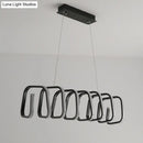 GobekUsa Minimalistic Metal LED Island Light Fixture in Black for Dining Room Ceilings