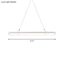 GobekUsa Minimalistic White LED Pendant Light for Dining Room with Acrylic Shade - Rectangle Shape, Warm/White Light - Various Sizes Available