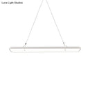GobekUsa Minimalistic White LED Pendant Light for Dining Room with Acrylic Shade - Rectangle Shape, Warm/White Light - Various Sizes Available