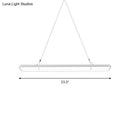 GobekUsa Minimalistic White LED Pendant Light for Dining Room with Acrylic Shade - Rectangle Shape, Warm/White Light - Various Sizes Available