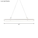 GobekUsa Minimalistic White LED Pendant Light for Dining Room with Acrylic Shade - Rectangle Shape, Warm/White Light - Various Sizes Available