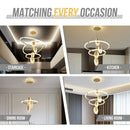 GobekUsa Modern 3-Layer LED Chandelier Pendant Light