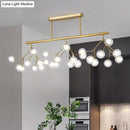 GobekUsa Modern Acrylic Firefly Island Pendant Ceiling Lights for Dining Room – 27 Lights