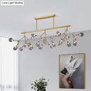 GobekUsa Modern Acrylic Firefly Island Pendant Ceiling Lights for Dining Room – 27 Lights