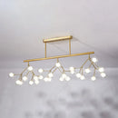 GobekUsa Modern Acrylic Firefly Island Pendant Ceiling Lights for Dining Room – 27 Lights