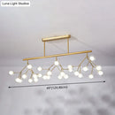 GobekUsa Modern Acrylic Firefly Island Pendant Ceiling Lights for Dining Room – 27 Lights