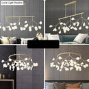 GobekUsa Modern Acrylic LED Pendant Light Fixture with 27 Heads for Living Room