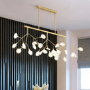 GobekUsa Modern Acrylic LED Pendant Light Fixture with 27 Heads for Living Room