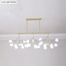 GobekUsa Modern Acrylic LED Pendant Light Fixture with 27 Heads for Living Room