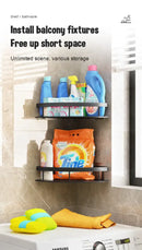 Modern black & gold space aluminum corner caddy bathroom shelf by Decorbites