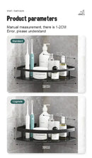 Modern black & gold space aluminum corner caddy bathroom shelf by Decorbites