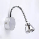 GobekUsa Modern Aluminum Reading Wall Lamp with Adjustable Arm - LED Chrome Wall Light Sconce