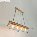 GobekUsa Modern Bamboo Island Pendant Light Fixture with Triangle Roof Design - Wood Ceiling Lighting