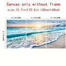 GobekUsa Modern Beach Sunset Canvas Wall Art Set