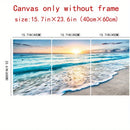 GobekUsa Modern Beach Sunset Canvas Wall Art Set