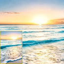 Modern beach sunset canvas wall art set living room decor by Decorbites