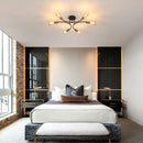 Modern black & gold sputnik chandelier ceiling light dining room by Decorbites
