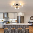 Modern black & gold sputnik chandelier ceiling light dining room by Decorbites
