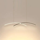 GobekUsa Modern Black and White Arc Ceiling LED Island Light for Living Room