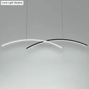 GobekUsa Modern Black and White Arc Ceiling LED Island Light for Living Room
