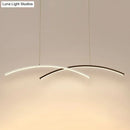 GobekUsa Modern Black and White Arc Ceiling LED Island Light for Living Room