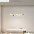 GobekUsa Modern Black and White Arc Ceiling LED Island Light for Living Room