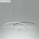 GobekUsa Modern Black and White Arc Ceiling LED Island Light for Living Room