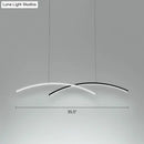 GobekUsa Modern Black and White Arc Ceiling LED Island Light for Living Room