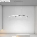 GobekUsa Modern Black and White Arc Ceiling LED Island Light for Living Room