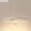 GobekUsa Modern Black and White Arc Ceiling LED Island Light for Living Room