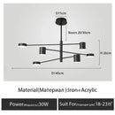 GobekUsa Modern Black Chandelier: Nordic Style Home Lighting