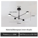 GobekUsa Modern Black Chandelier: Nordic Style Home Lighting